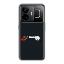 Чехлы (ART) Цветы на Realme GT3 (VPrint) (Неожиданные цветы)