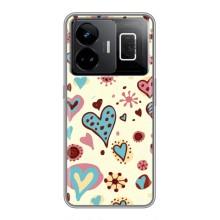 Чехлы для любимой на РеалМi GT3 (VPrint) (Сердечки)
