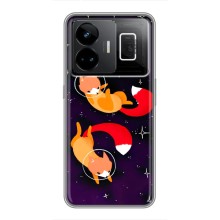 Чохли з картинкою Лисичка для Realme GT3 (VPrint) (Лисички космонавти)
