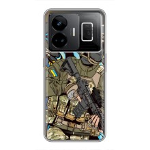 Чехлы с картинкой ЗСУ для Realme GT3 (AlphaPrint) (Воїн ЗСУ)