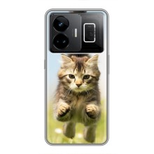 Чехлы с Котиками для Realme GT3 (VPrint) (Прыжок кота)