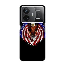 Чехол Флаг USA для Realme GT3 (Крылья США)
