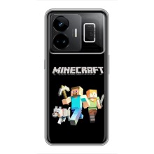 Чохол Майнкрафт на Realme GT3 (AlphaPrint) Minecraft (герої Minecraft)