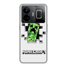 Чохол Майнкрафт на Realme GT3 (AlphaPrint) Minecraft (кріпер Майнкрафт)