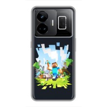 Чохол Майнкрафт на Realme GT3 (AlphaPrint) Minecraft (персонажі Minecraft)