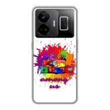 Чохли Амонг Ас для Realme GT3 (AlphaPrint) (Яскравий АмонгАс)