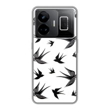 Чохол з пташками на Realme GT3 (VPrint) (Ластівки)