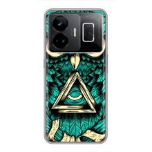 Чохол з пташками на Realme GT3 (VPrint) (Сова з оком)