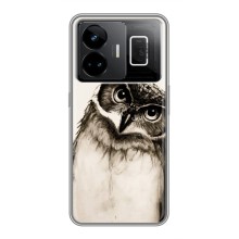 Чохол з пташками на Realme GT3 (VPrint) (Сова)