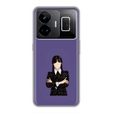 Чохли Венсдей на Realme GT3 Уенсдей (AlphaPrint) (Венздей у чорному)