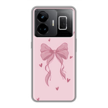 Чехол банты для Realme GT3 – Бант на розовом
