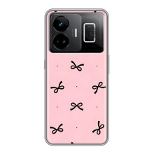 Чехол банты для Realme GT3 – Черные бантики