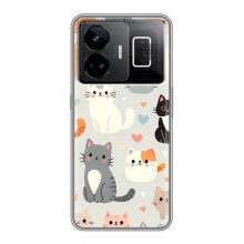 Чохол з малюнком кіт на Realme GT3 (Колаж котів)