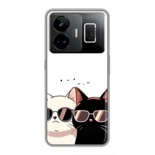 Чохол з малюнком кіт на Realme GT3 (Коти в окулярах)