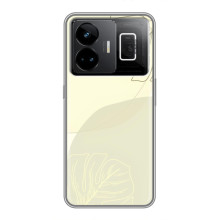 Чехол цветочный дизайн для Realme GT3 – Зелёный фон