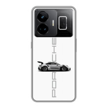 Чохол з авто Порше для Realme GT3 – білий порше