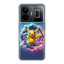 Чохол з Пікачу на Realme GT3 (Лого Пікачу)