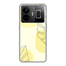 Силиконовый чехол с принтом в цветах на Realme GT3