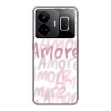 Чохол з розовим принтом для Realme GT3 (Любов)