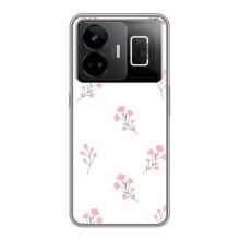 Чохол з розовим принтом для Realme GT3 (Рожеві квіти)