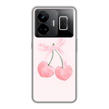 Чохол з розовим принтом для Realme GT3 (Рожеві вишні)