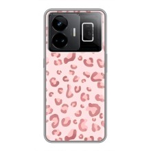 Чохол з розовим принтом для Realme GT3 (Рожевий леопард)