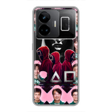 Чехол Гра в кальмара для Realme GT3 – Персонажи игры кальмара