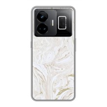 Мраморний чехол на Realme GT3 (VPrint) (Білий мрамор)