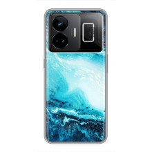 Мраморний чехол на Realme GT3 (VPrint) (Блакитний мрамор)