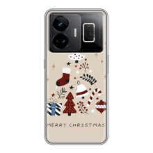 Різдвяні Чохли для Realme GT3 (VPrint) (Merry Christmas)