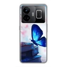 Силіконовий бампер з картинкою звірів для Realme GT3 (Метелик синій)