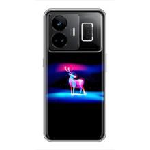 Силіконовий бампер з картинкою звірів для Realme GT3 (Яскравий олень)