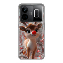 Яркий чехол для Realme GT3 с Зимними Оленятами