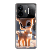 Яркий чехол для Realme GT3 с Зимними Оленятами – Оленёнок
