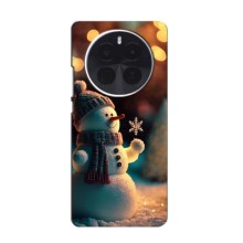 Чехлы на Новый Год Realme GT5 Pro (Снеговик праздничный)