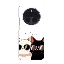 Чохол з малюнком кіт на Realme GT5 Pro (Коти в окулярах)