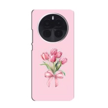 Чохол з розовим принтом для Realme GT5 Pro (Букет квітів)