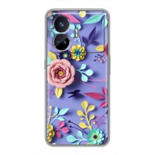 Чехлы с Цветами для Realme GT5 (VPrint) (Цветочный дизайн)