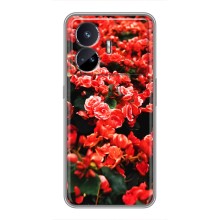 Чехлы с Цветами для Realme GT5 (VPrint) (Цветы красные)