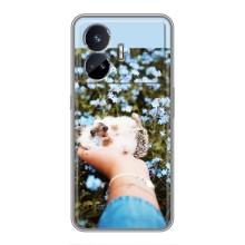 Чехлы с изображением разных животных для Realme GT5 (Ежик на руках)