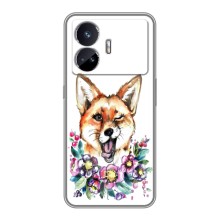 Чехлы с картинкой Лисички для Realme GT5 (VPrint) (Веселая лисичка)