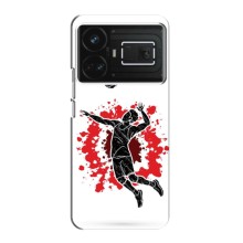 Чехлы с принтом Спортивная тематика для Realme GT5 (Волейболист)