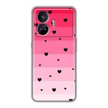 Чохли з тематикою "Маленькі Сердчеки" на Realme GT5 – Чорні сердечка