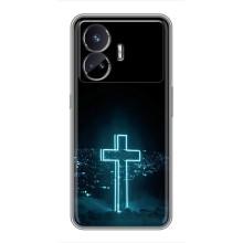 Чехол для Realme GT5 (AlphaPrint) - (Христианские) (Крест и город)