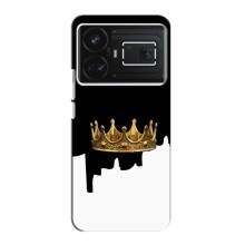 Чохол (Корона на чорному фоні) для Реалмі ГТ5 – Золота корона