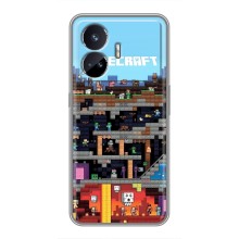 Чехол Майнкрафт на Realme GT5 (AlphaPrint) Minecraft (фон Minecraft)