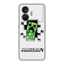 Чехол Майнкрафт на Realme GT5 (AlphaPrint) Minecraft (крипер Майнкрафт)