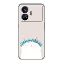 Чехол на тематику: Коты для Realme GT5 – Белый котик