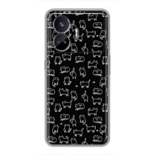 Чохол з принтом для Realme GT5 (AlphaPrint) Модні коти (Маленькі котики)