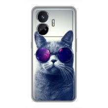 Чохол з принтом для Realme GT5 (AlphaPrint) Модні коти (Стильний кіт)